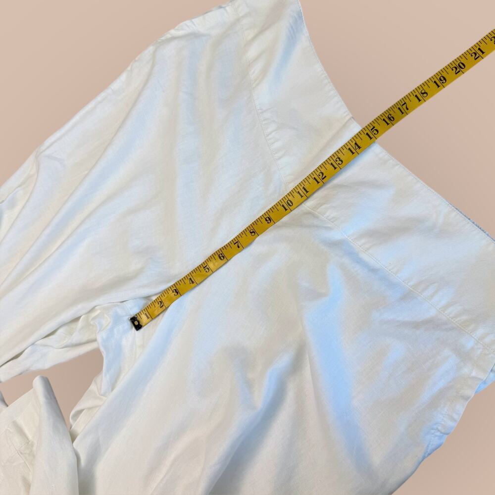Cato C EST 1946 Linen Blend Wide Leg Pullon Pants Lounge Womens 26/28W White - Picture 11 of 13